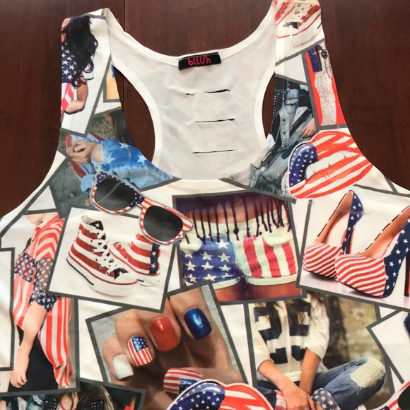 PATRIOTIC PHOTO PRONT TANK - Picture 3 of 6